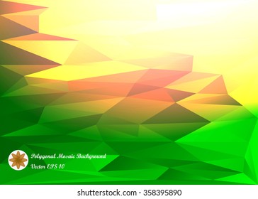 Abstract vector background .Mosaic Background .Pearl white . Polygon background .Mosaic of triangles .Creative design for business . Vector illustration with polygon logo . 