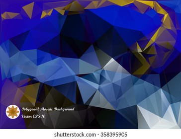 Abstract vector background .Mosaic Background .Pearl white . Polygon background .Mosaic of triangles .Creative design for business . Vector illustration with polygon logo . 