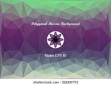 abstract vector background .Mosaic Background .Purple gradient Polygon background .Mosaic of triangles .Creative design for business . Vector illustration with polygon logo