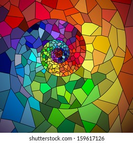 Abstract Vector Background of Mosaic Spiral