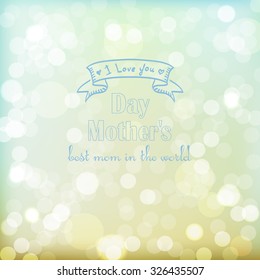 Abstract vector background for mother's day. Greeting card for happy mother's day.