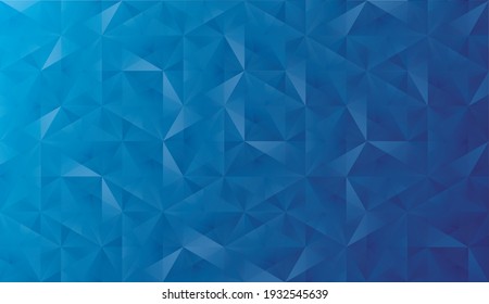 Abstract vector background. Multicolor geometric background in blue. Polygonal crystal structure, 3d.