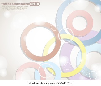 Abstract vector background with multicolored pastel circles