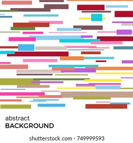 Abstract vector background of multicolored rectangles of different sizes. Background of geometric shapes.
