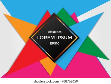 Abstract vector background. Multicolored shapes. Modern flat material composition. Geometric vector template. illustration vector design