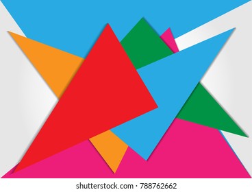 Abstract vector background. Multicolored shapes. Modern flat material composition. Geometric vector template. illustration vector design
