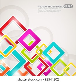 Abstract vector background with multicolored squares
