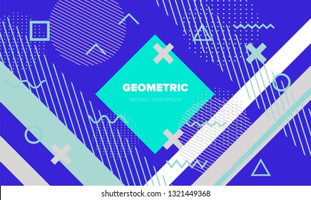 Abstract vector background. Neo memphis, Pop art style.