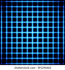 Abstract Vector Background. Neon Glowing Grid Design.