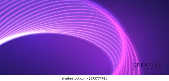 Abstract vector background of neon lines. High-tech design for illustrations, banners, backgrounds, web design, game interfaces, invitations.