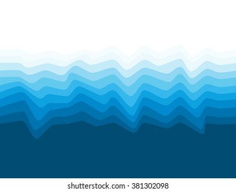 Abstract vector background with a nice blue gradient and space for content in both the dark and bright areas