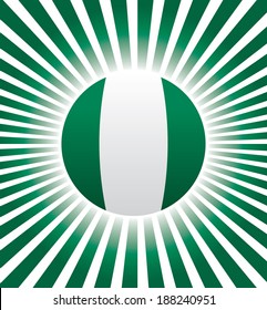 Abstract vector background with Nigerian flag.