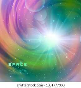 abstract vector background with night sky and stars. illustration of outer space and Milky Way.