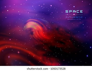 abstract vector background with night sky and stars. illustration of outer space and Milky Way.