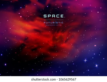 abstract vector background with night sky and stars. illustration of outer space and Milky Way.