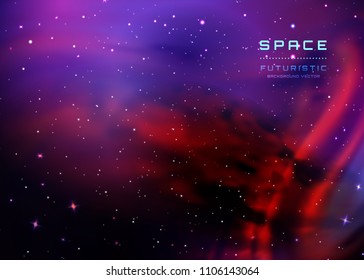 abstract vector background with night sky and stars. illustration of outer space and Milky Way.