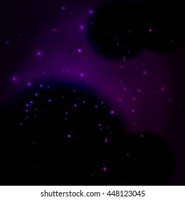 abstract vector background with night sky and stars. illustration of outer space 