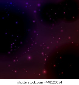 abstract vector background with night sky and stars. illustration of outer space 