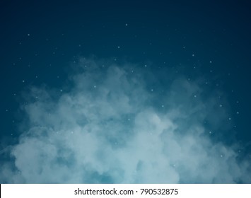 Abstract vector background with night sky and stars. Starry night sky. Stars, sky, night. The night the starry dark blue sky in stars.