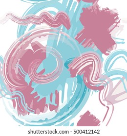 Abstract vector background with oil paint strokes imitation lines. Eps 10.