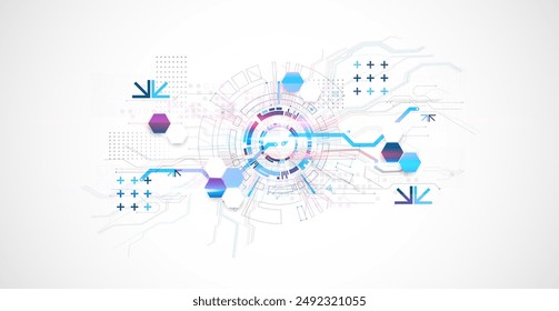 Abstract vector background on a technological theme.