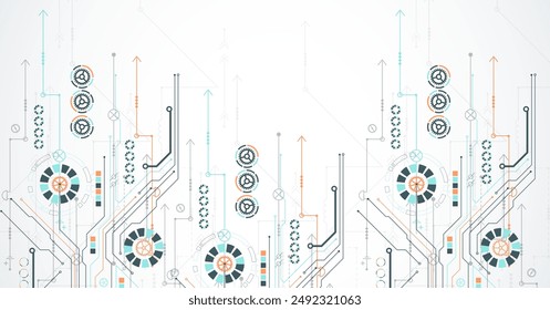 Abstract vector background on a technological theme.