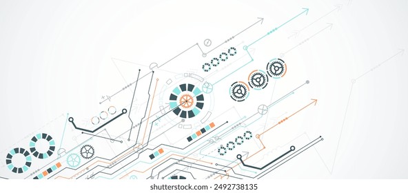 Abstract vector background on a technological theme.