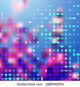 Abstract Vector Background on a Theme the Holiday of Cherry Blossoms in Pink and Blue Tones
