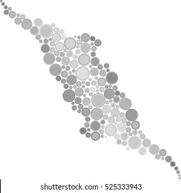 Abstract vector background with opaque pink red yellow brown dots, circles, bubbles for your amazing design.