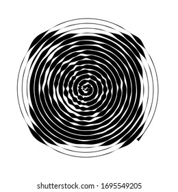 Abstract vector background. Optical illusion. Round background. Motion effect