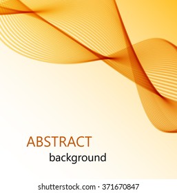 Abstract vector background with orange wave