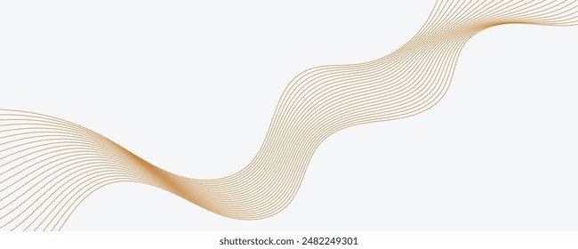 Fondo de Vector Abstractas con líneas onduladas anaranjadas. EPS10