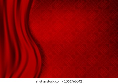 Abstract vector background oriental cloth or liquid wave or wavy folds of grunge silk texture satin velvet material, luxurious background with elegant pattern wallpaper