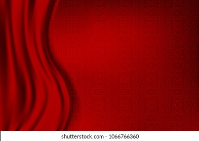 Abstract vector background oriental cloth or liquid wave or wavy folds of grunge silk texture satin velvet material, luxurious background with elegant pattern wallpaper