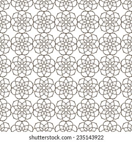 Abstract vector background Ornamental flowers seamless texture