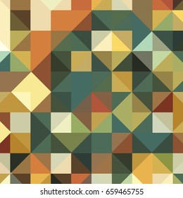 Abstract vector background. Overlapping of transparent squares of orange and green