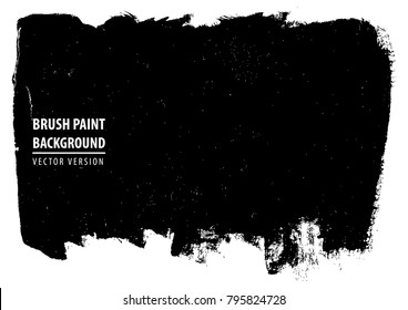 Abstract vector background paint with brush and black ink by hand.
