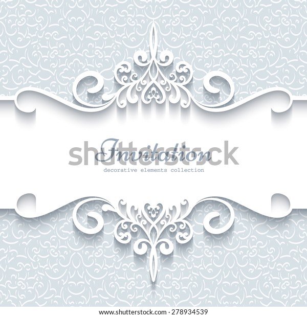 Abstract vector background with paper divider,\
header, ornamental frame, eps10\
