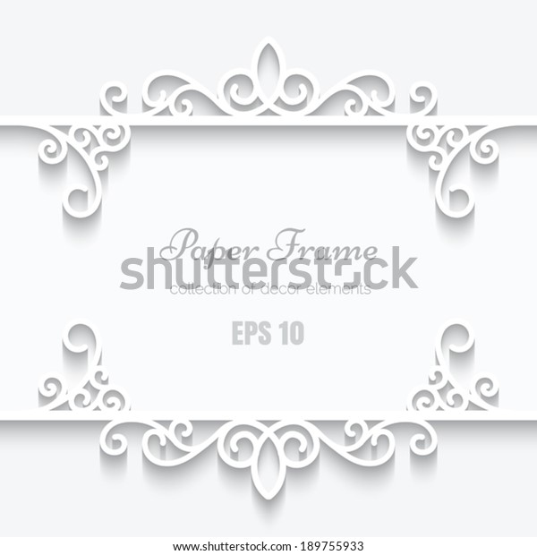 Abstract vector background with paper dividers,\
header, ornamental frame, eps10\
