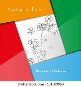 Abstract vector background with paper layers 