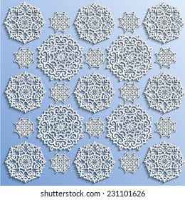 Abstract vector background with paper snowflake