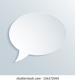 Abstract vector background of paper speech bubble for your own design