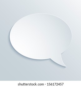 Abstract vector background of paper speech bubble for your own design