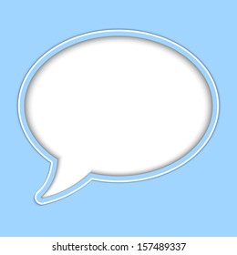 Abstract vector background of paper speech bubble for your own design