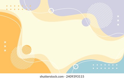 Abstract Vector Background in pastel colors. Wallpaper illustration with waving shapes and lines. Suitable for covers, poster designs, templates, banners and others