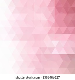 Abstract vector background with pastel pink triangles. Geometric vector illustration. Creative design template.