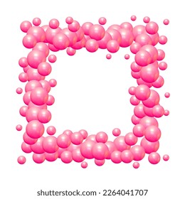 
Abstract vector background of pink balloons. Bright design element.