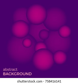 Abstract vector background of pink balls. Background of geometric shapes.