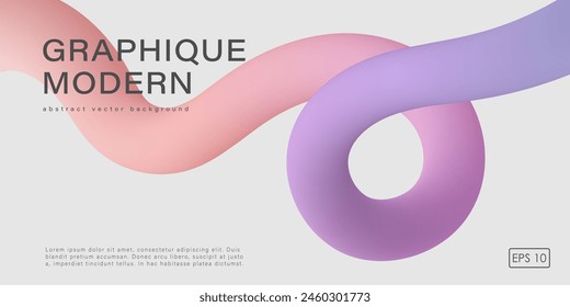 Fondo de Vector Abstractas con línea ondulada lisa rosa y púrpura.