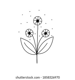 Abstract vector background with plant elements.  For fabric design, postcards, paintings, decorations